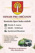 Oznam pre občanov